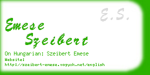 emese szeibert business card